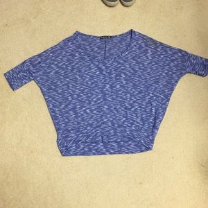 Double Zero Blue and White Top Sz L